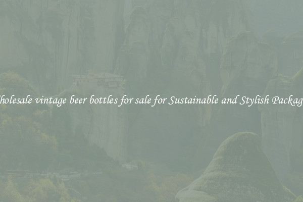Wholesale vintage beer bottles for sale for Sustainable and Stylish Packaging