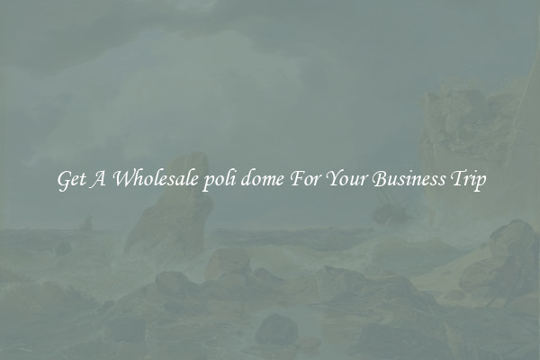 Get A Wholesale poli dome For Your Business Trip