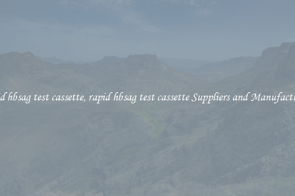 rapid hbsag test cassette, rapid hbsag test cassette Suppliers and Manufacturers