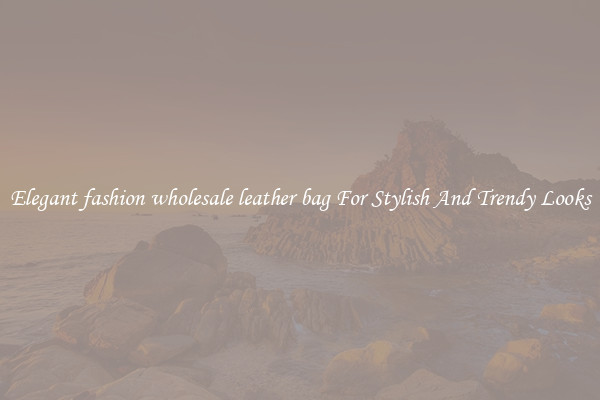 Elegant fashion wholesale leather bag For Stylish And Trendy Looks