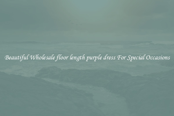 Beautiful Wholesale floor length purple dress For Special Occasions