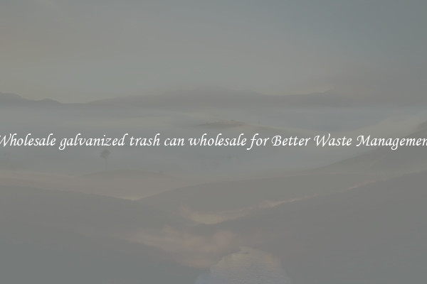 Wholesale galvanized trash can wholesale for Better Waste Management