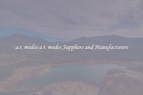 a.r. modes a.r. modes Suppliers and Manufacturers