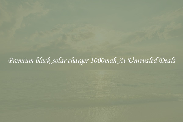 Premium black solar charger 1000mah At Unrivaled Deals