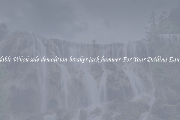 Affordable Wholesale demolition breaker jack hammer For Your Drilling Equipment