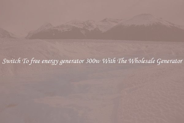 Switch To free energy generator 300w With The Wholesale Generator