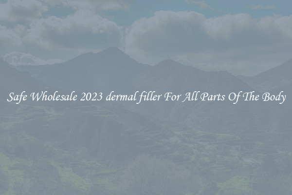 Safe Wholesale 2023 dermal filler For All Parts Of The Body